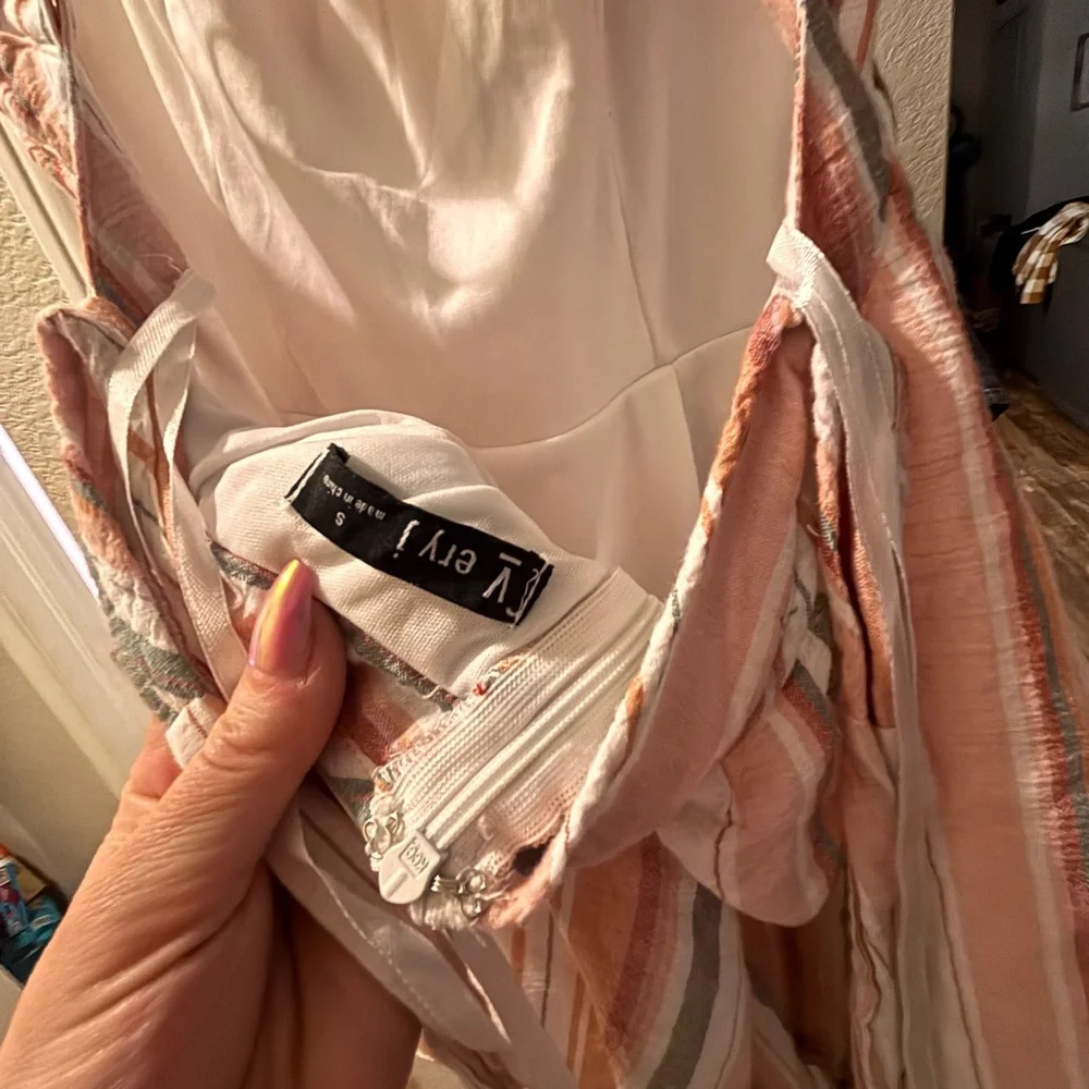 Very J Striped Pink and White Romper - Picture 4 of 5